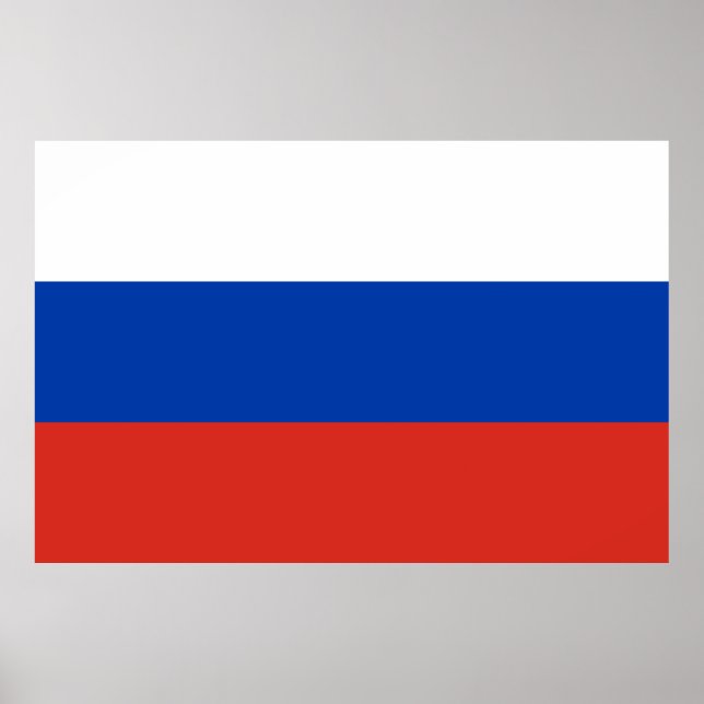 Poster da bandeira russa (Rússia) (Frente)