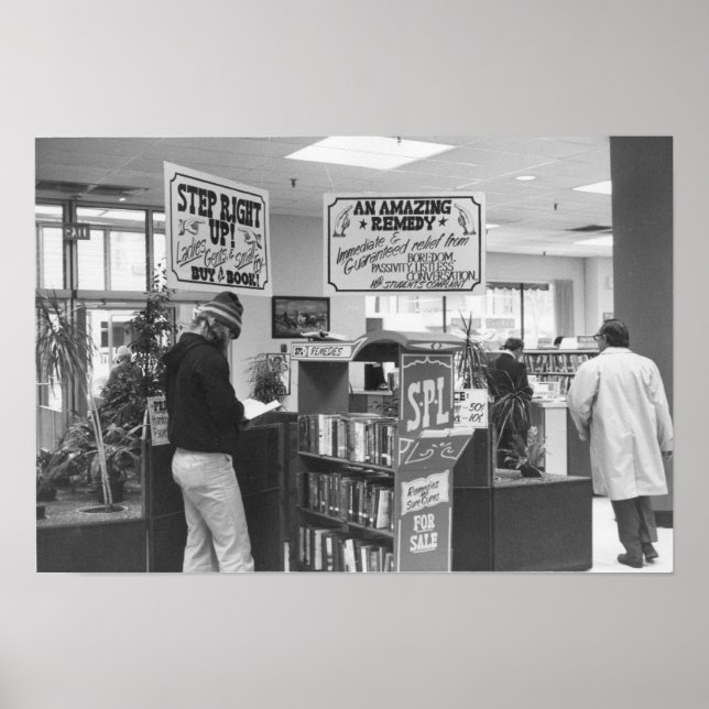 Poster da Biblioteca Pública Vintage Spokane (Frente)