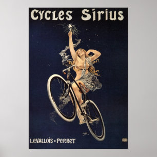 Poster da bicicleta do vintage - ciclos Sirius
