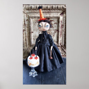 Poster da boneca de Lizzie Borden do aniversário