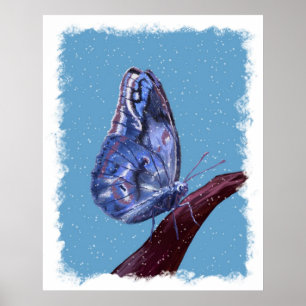 Poster da borboleta da neve