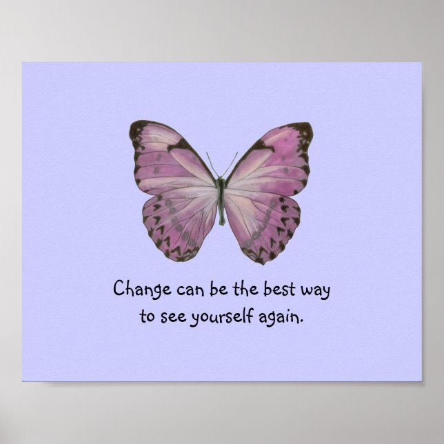 Poster da borboleta roxa (Frente)