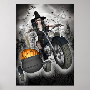Poster da bruxa - bruxa do motociclista