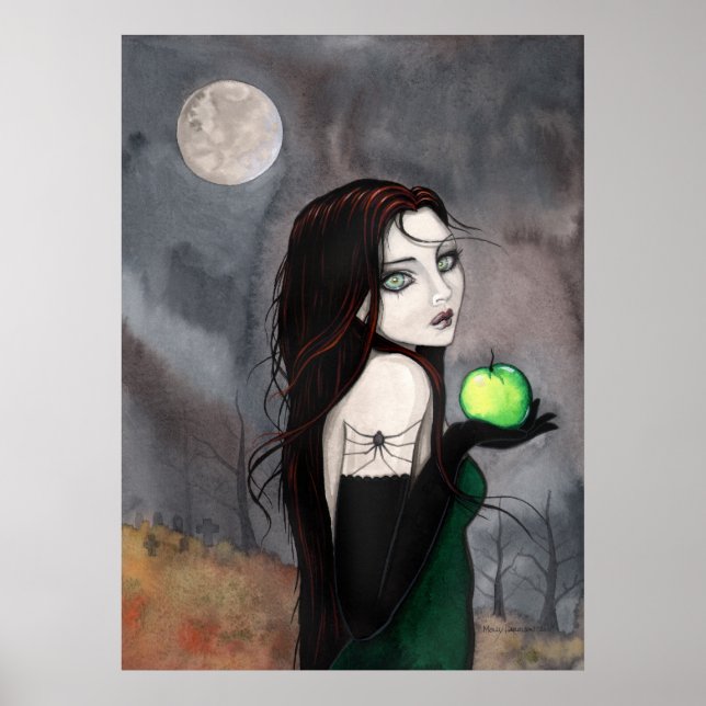 Poster da Bruxa Gótica da Viúva (Frente)