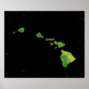 Poster da Cadeia das Ilhas Hawaii