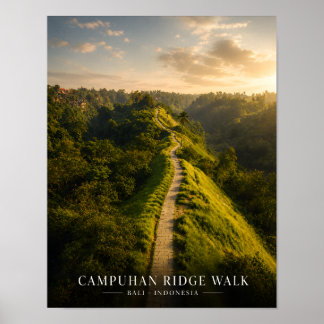 Pôster da Caminhada da Crista de Campuhan em Bali