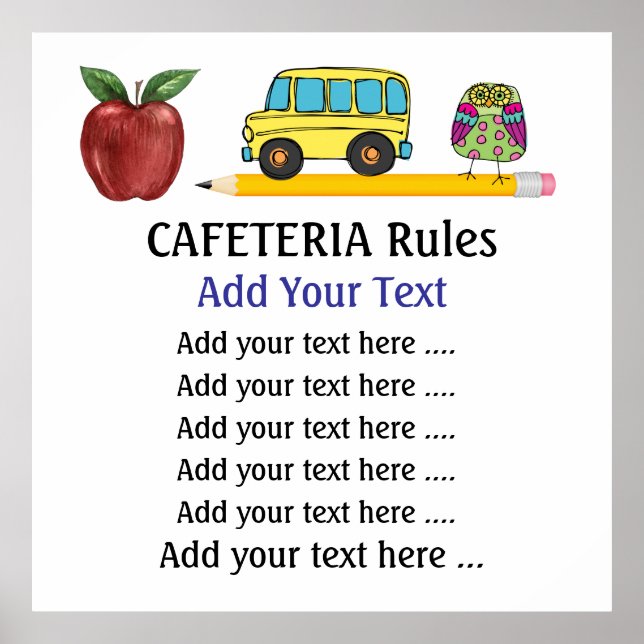 Poster da cantina escolar - SRF (Frente)