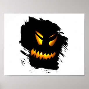 Poster da cara da Jack-O-Lanterna do Dia das
