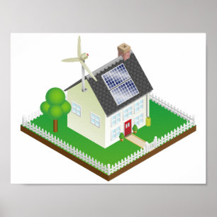 Poster da casa da energia renovável
