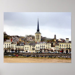 Poster da cena do banco de rio de Saumur