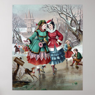 Poster da cena do patinagem no gelo do Victorian