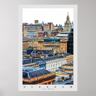 Poster da cena urbana de Glasgow