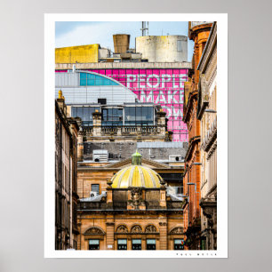 Poster da cena urbana de Glasgow