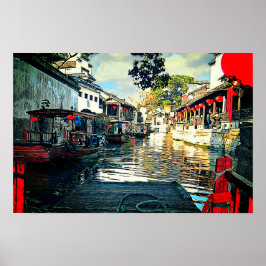 Poster da Cidade da Água na China