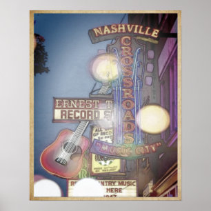 Poster da cidade da música de Nashville