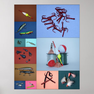 Poster da colagem da pesca