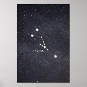 Poster da constelação do zodíaco do Taurus