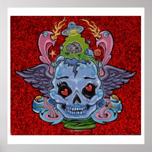 Pôster Da "cópia da arte de Lobotomy do rolo rocha n"