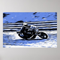 Poster da Corrida de Motocicleta Retroativa