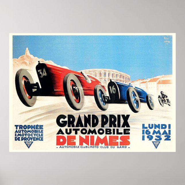 poster da Corrida Francesa de Nimes, 1932 (Frente)