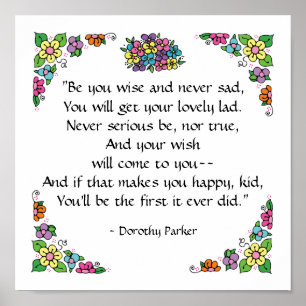 Poster da cotação de Dorothy Parker por SRF