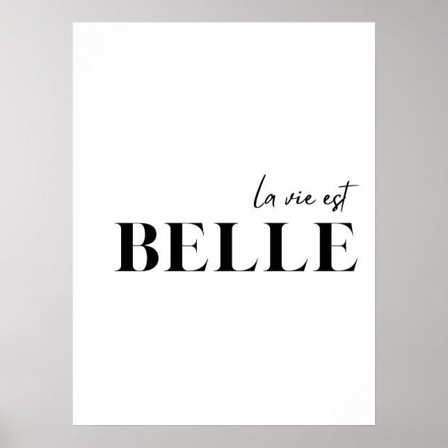 Poster da Cotação Francesa "La vie est belle" (Frente)