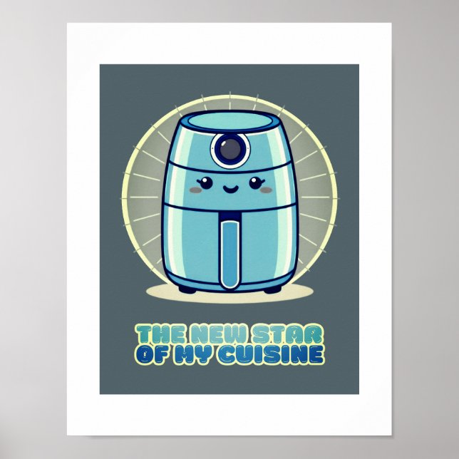 Poster da cozinha do airfryer do Air Fryer (Frente)