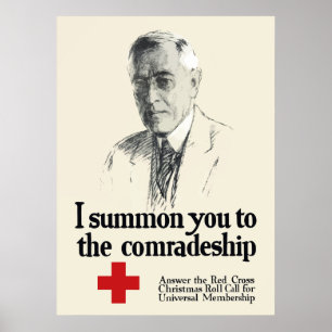 Poster da cruz vermelha de Woodrow Wison