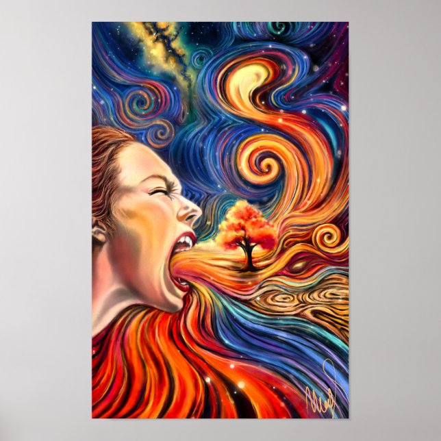 Poster da Dama da Primavera - Pintura (Frente)