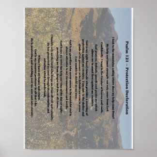 Poster da Declaração de Proteção Psalm 121