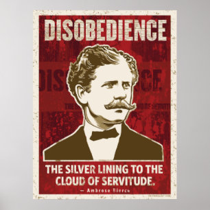 Poster da desobediência de Ambrose Beirce