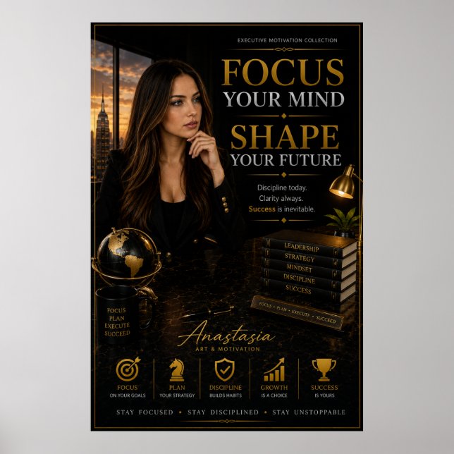 Poster da Disciplina & Sucesso Executivo (Frente)