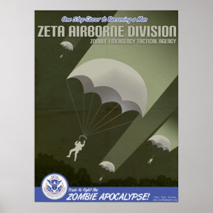 Poster da divisão aerotransportada da agência do