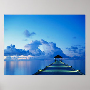 Poster da doca do par do oceano