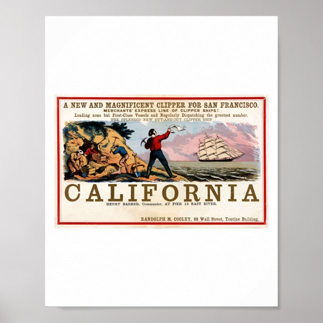 Poster da Dourada Rush California (Frente)
