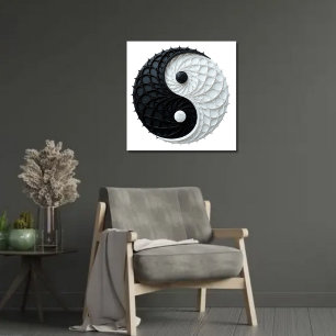 Poster da Dualidade Energética Yin Yang Chinesa