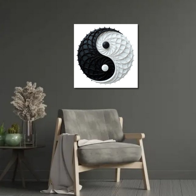 Poster da Dualidade Energética Yin Yang Chinesa (Criador carregado)