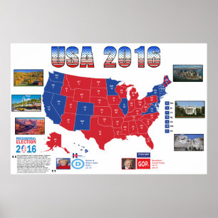 Poster da eleição presidencial dos EUA 2016