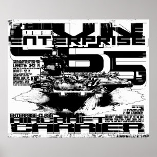 Poster da empresa do porta-aviões