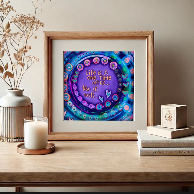 Poster da Escola Moderna Roxa de Cotação Inspirati (Criador carregado)