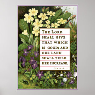 Poster da escritura do Victorian do 85:12 do salmo