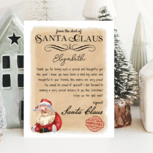 Poster Da escrivaninha do Papai Noel Papais noeis de Vint