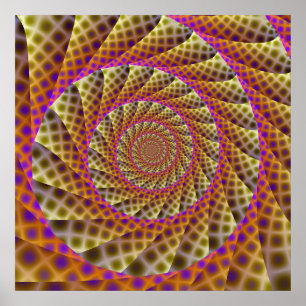 Poster da espiral da pele do leopardo