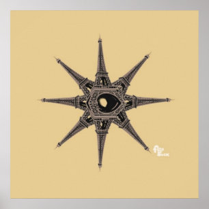 Poster da estrela da torre Eiffel
