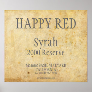 Poster da etiqueta do vinho