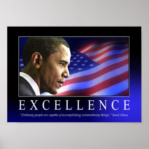 Poster da excelência de Barack Obama