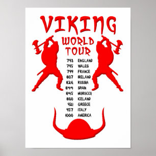 Poster da excursão do mundo de Viking