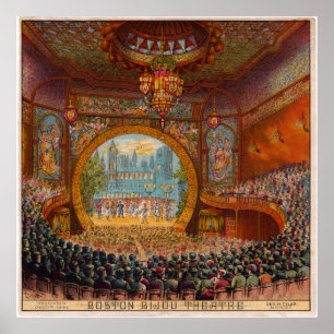 Poster da extra grande do teatro da joia de Boston