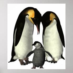 Poster da família do pinguim