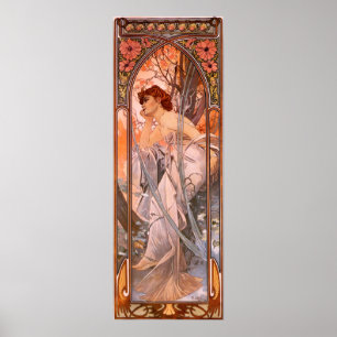 Poster da fantasia da noite de Alphonse Mucha